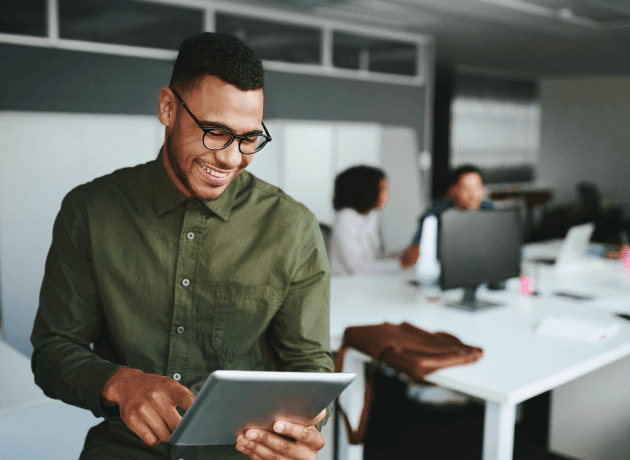 person using certify reciept backup