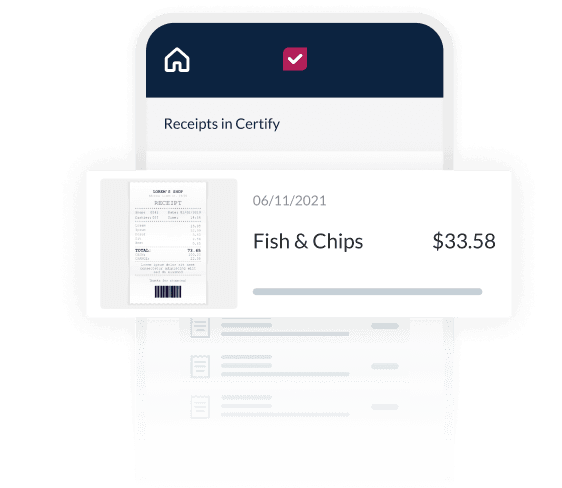 Certify receipt backup device display